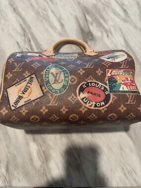 Louis Vuitton Monogram Hotel Labels Speedy Bandouliere Flight Mode collection